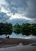 Fishing by the pond of the Tauride gardens (2014)