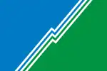 Flag of Yugorsk, Khanty–Mansi Autonomous Okrug, Russian Federation