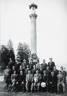 Founding members of the Canadian Japanese Association at the Japanese Canadian War Memorial in Stanley Park, Vancouver, BC