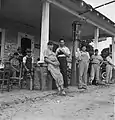 Cedar Grove baseball players at gas station near Chapel Hill, North Carolina on July 4, 1939