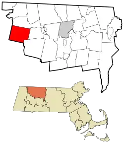 Location in Franklin County in Massachusetts