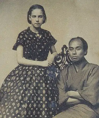 Fukuzawa Yukichi with Shew's daughter Alice