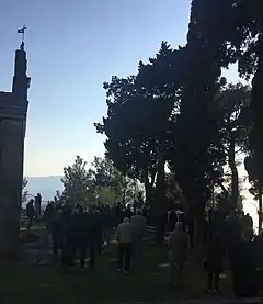 The old cemetery and church are still used. Funeral of Ines Visković.