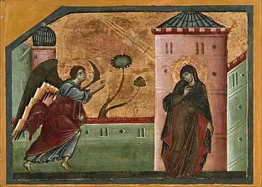 Annunciation, 1262–1279, in the Princeton University Art Museum