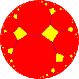 Truncated order-4 apeirogonal tiling