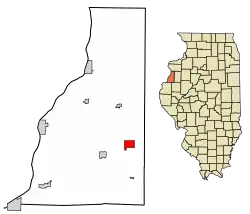 Location of Media in Henderson County, Illinois.
