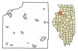 Location of Hooppole in Henry County, Illinois.