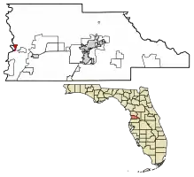 Location of Bayport in Hernando County, Florida.
