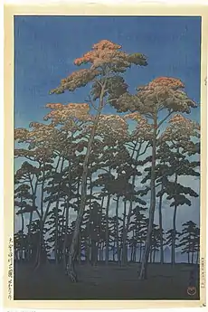 Hikawa park in Omiya, 1930. Print.