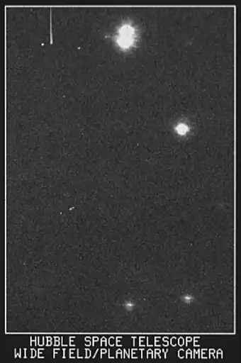 Hubble Space Telescope's first light with its impaired WFPC, 1990