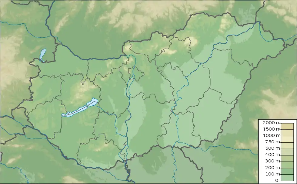 Vác is located in Hungary