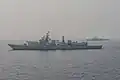 INS Mysore, Sanya and INS Ranvijay alongside USS Antietam on 8 February 2016