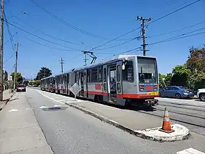 A train at San Jose and Farallones, 2023