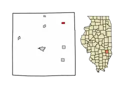 Location of Yale in Jasper County, Illinois