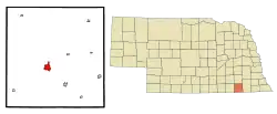 Location of Fairbury, Nebraska