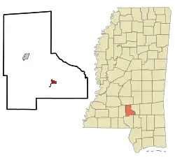 Location of Bassfield, Mississippi