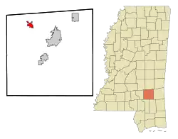 Location of Soso, Mississippi