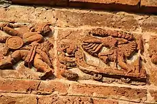 Terracotta decoration on Jora Deul wall