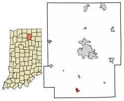 Location of Silver Lake in Kosciusko County, Indiana.