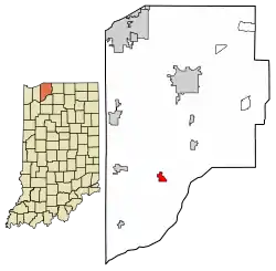 Location in LaPorte County, Indiana