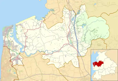 Pilling is located in the Borough of Wyre