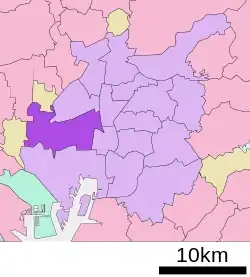 Location of Nakagawa in Aichi Prefecture