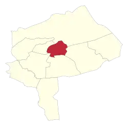 Location of Yazd County in Yazd province
