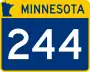 Trunk Highway 244 marker