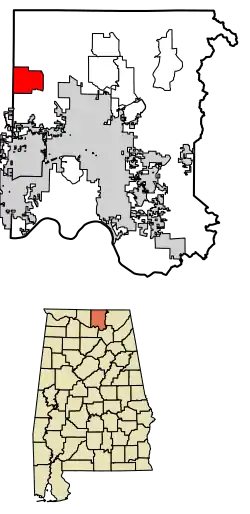 Location in Madison County, Alabama
