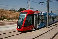 Train near Colonia Jardín station.