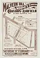 Malvern Hill Mooney's Subdivision Croydon Ashfield, 1913, Richardson and Wrench, Liverpool Rd, Holborrow St, lithograph William Brooks and Co.