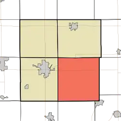 Location of Jackson Township in Blackford County