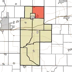 Location of Van Buren Township in Clay County