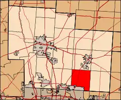 Location of Genoa Township in Delaware County