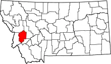 State map highlighting Granite County