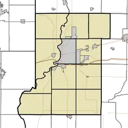 Hutton is located in Vigo County, Indiana