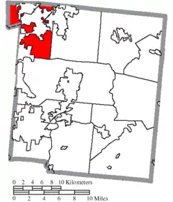 Location of Franklin Township in Warren County