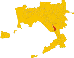 The territory of Boscotrecase in the metropolitan city of Naples