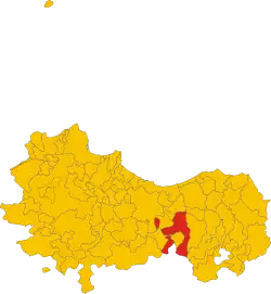 Sclafani Bagni within the Metropolitan City of Palermo