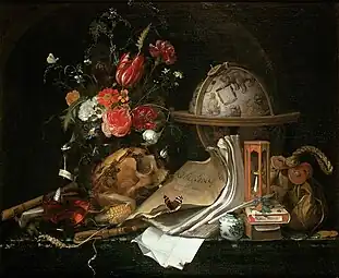 Vanitas Still Life; by Maria van Oosterwijck; 1668; oil on canvas; 73 x 88.5 cm; Kunsthistorisches Museum