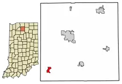 Location of Culver in Marshall County, Indiana.