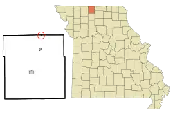 Location of South Lineville, Missouri