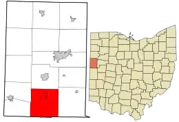 Location in Mercer County and the state of Ohio.