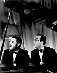 Flanders (left) and Swann in 1966