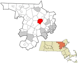 Location in Middlesex County in Massachusetts