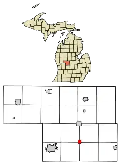 Location in Montcalm County and the state of Michigan