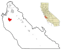 Location in Monterey County and the state of California
