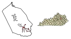 Location in Montgomery County, Kentucky