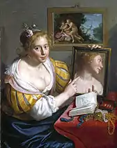 Girl with a Mirror - Allegory of Profane Love, 1627(Fitzwilliam Museum, Cambridge).