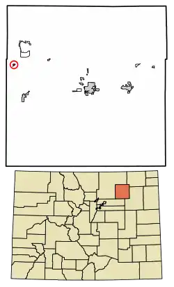 Location in Morgan County, Colorado